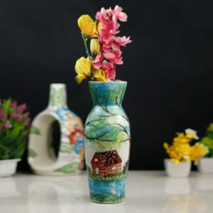 Indiankumhar Hut Painted Handmade Ceramic Vase