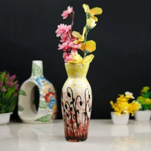 Indiankumhar Rough Painted Ceramic Flower Pot For Home Decor