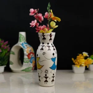 Indiankumhar Wari Design Hand Painted Ceramic Flower Pot